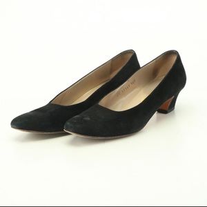 Salvatore Ferragamo Black Suede Pumps VINTAGE